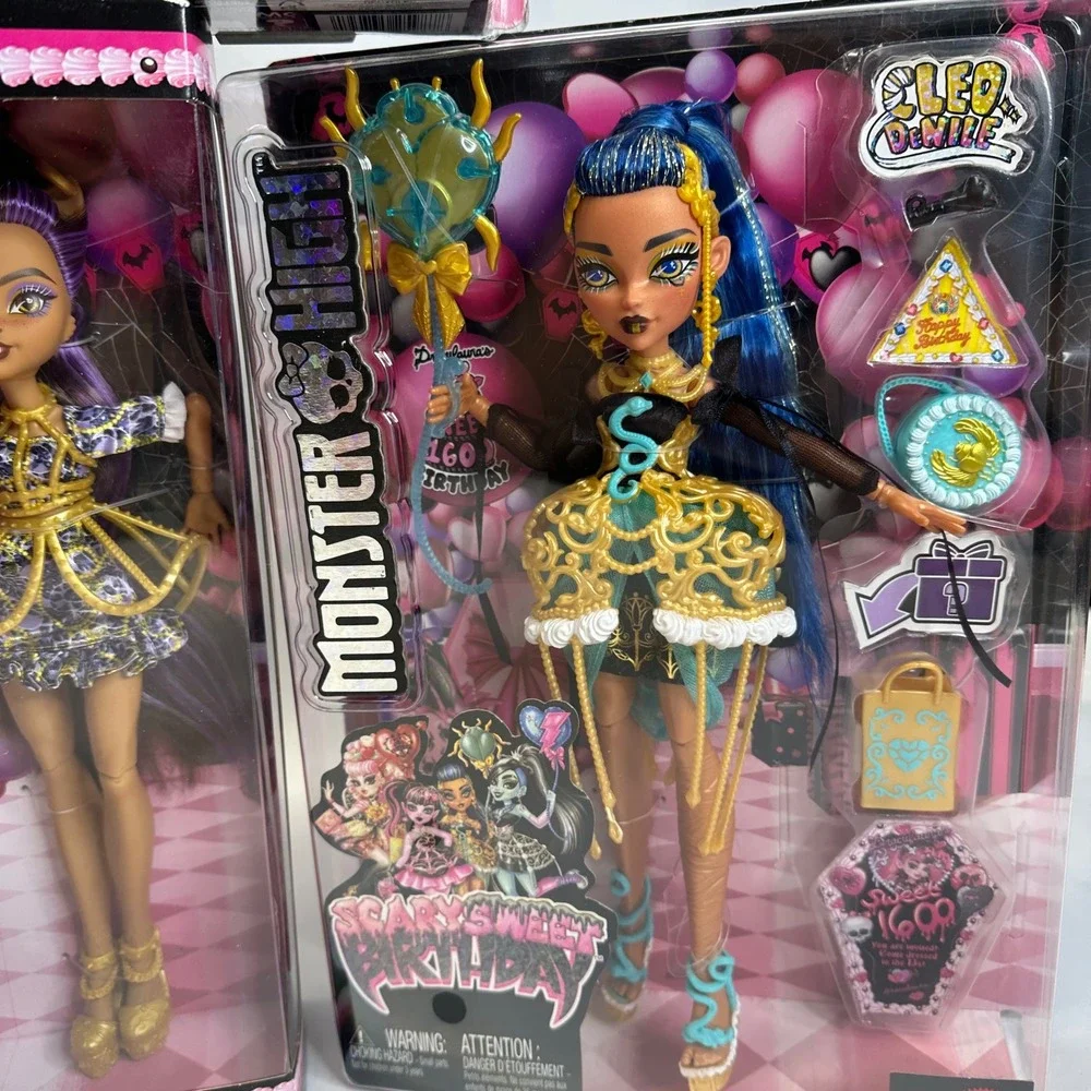 Monster High Scary Sweet Birthday Dolls Complete Set of 5 Dolls NEW